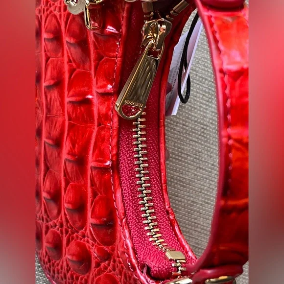 NWT Brahmin Lollie in RED EMBRACE Melbourne Micro Bag Wristlet
